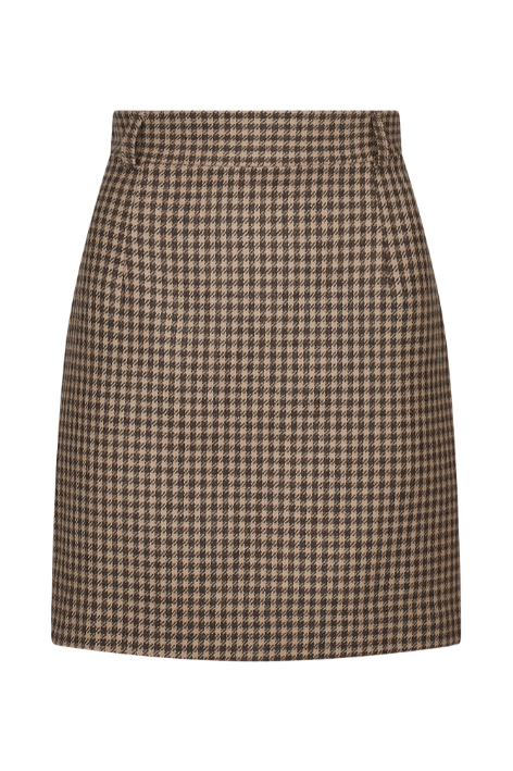 Henrietta Tweed Skirt - VA Houndstooth