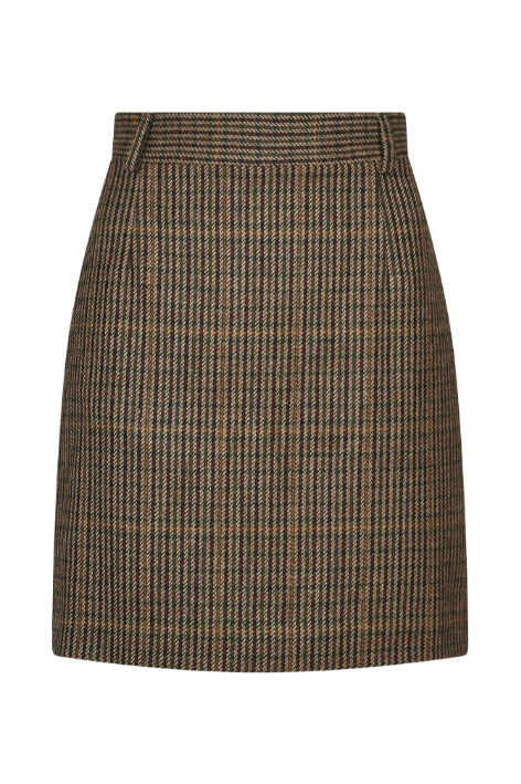 Henrietta Tweed Skirt - Bracken