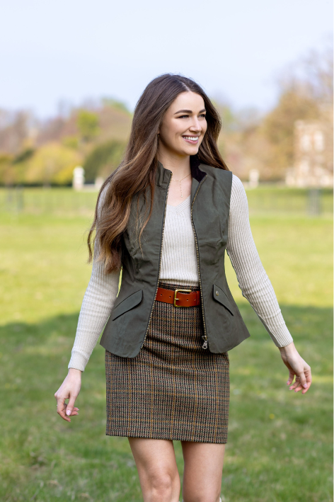 Windsor Wax Gilet - Olive