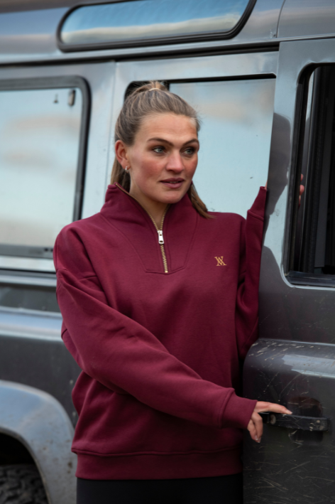 VA 1/4 Zip - Maroon