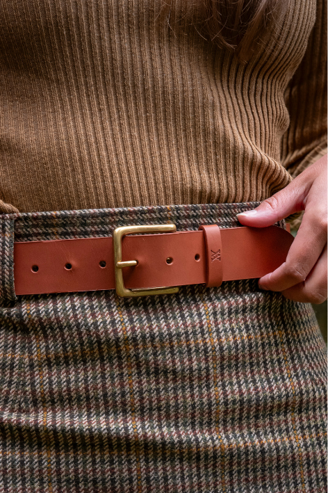 Classic Leather Belt - Chestnut