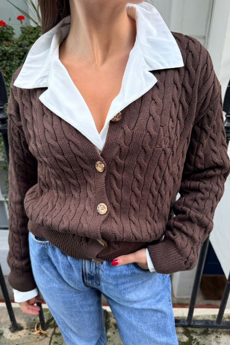 Florence Cardigan - Chocolate