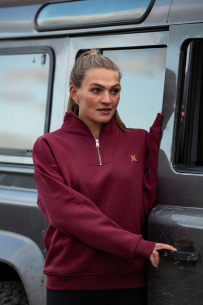 VA 1/4 Zip - Maroon