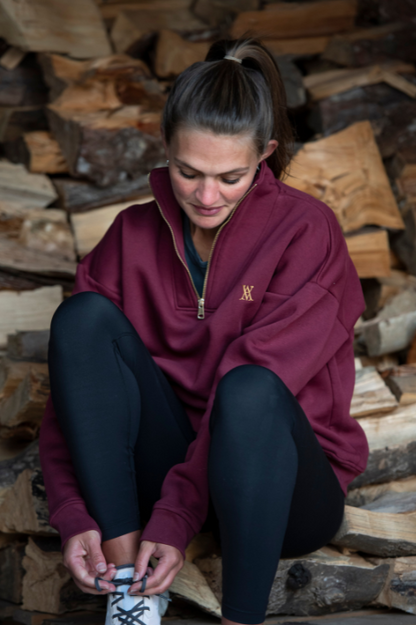 VA 1/4 Zip - Maroon